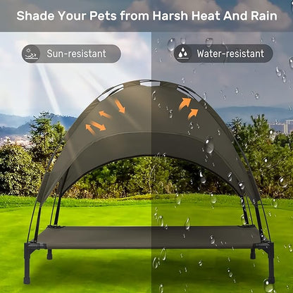 Heeyoo Elevated Dog Bed with Canopy