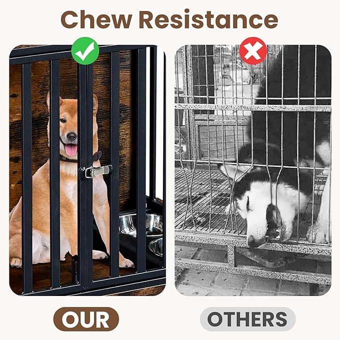 Rovibek Large Dog Crate 44 Inch, 2 Removable