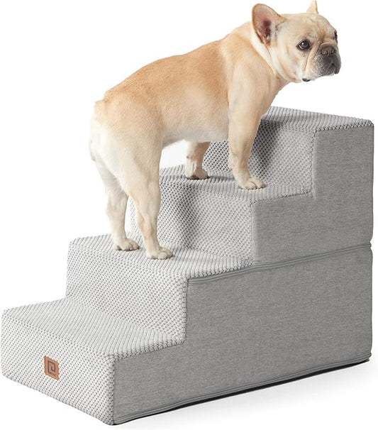 EHEYCIGA Dog Stairs for Bed 18”H 4-Step Dog