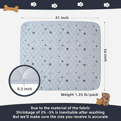 Washable Dog Pee Pads 2 Pack 36"x41" Ultra-Absorbent