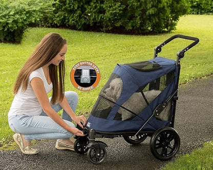 Pet Gear NO-Zip Pet Stroller with Dual Entry 1 Model, 4 Colors