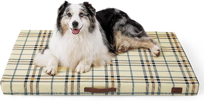 Bedsure Extra Large Patterned Dog Bed for Large Dogs Cover(41"x29", Cream)