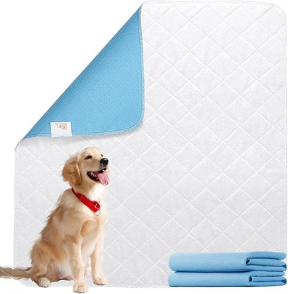 Reusable Puppy Pads Waterproof 2 Pack 48"x48" Absorbent