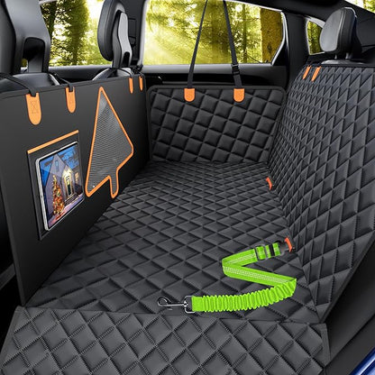 MDQ Dog Car Seat Cover for Pets 100% Waterproof Dog Car Hammock 600D Heavy