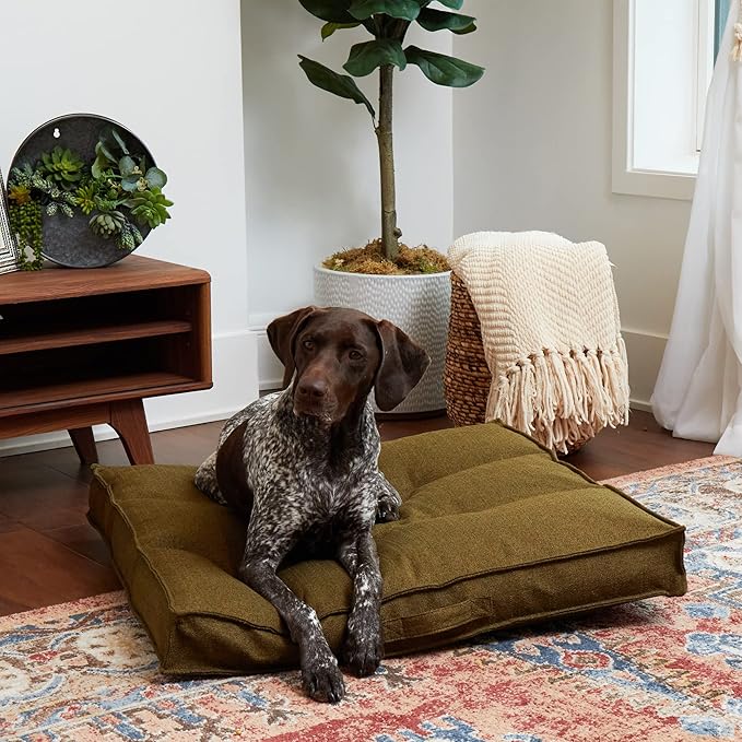 Happy Hounds Milo Square Tufted Pillow Dog Bed (32" x 32")