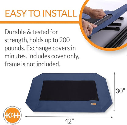 K&H Pet Products Elevated Cooling Outdoor Dog Bed 42 X 30 Inches