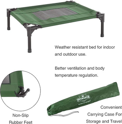 Elevated Dog Bed – 24.5x18.5 Portable Bed 25lbs By