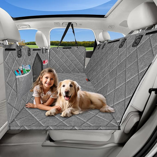 Dog Car Seat Cover for Back Seat 100% Waterproof