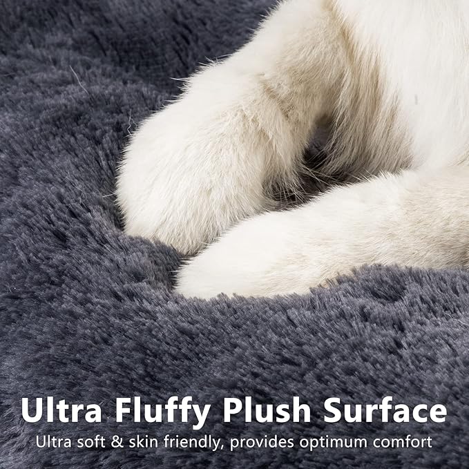 JOEJOY Dog Bed Crate Pad 23" x 18", Grey