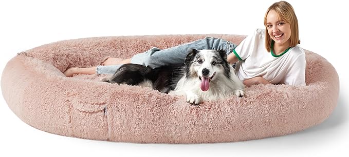 Bedsure Memory Foam Human Dog Bed 72"x48"x12" Calming