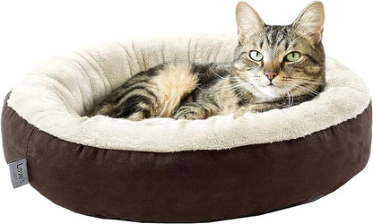 Love's cabin Round Donut Cat and Dog Cushion Bed 20in Pet