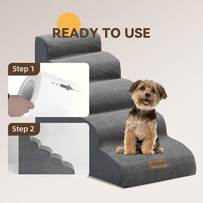 Foam Pet Stairs for High Beds 5-Step Dog 26''