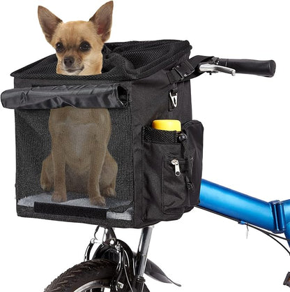 Pet Bicycle Carrier Waterproof Dog Bike Basket Bag with Reflective Stripe Pet Bike Basket Adjustable Shoulder Strap Pet Travel Bag Safe Dog Backpack Carrier for Small Medium Cats and Dogs