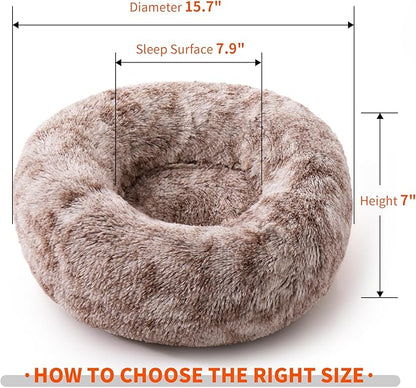 Round Pet Bed for Dogs and Cats 15.7''/40cm)