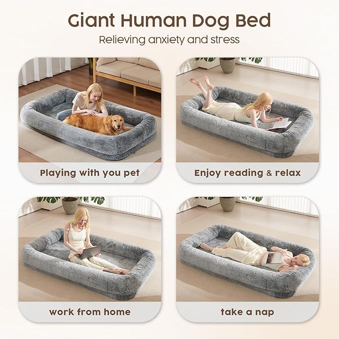 Human Dog Bed for Adult 320 GSM 40D Orthopedic