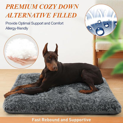 KISYYO Dog Beds for Small Dogs Fixable Deluxe Cozy Dog Kennel Beds for Crates Washable Dog Bed 24 x 18 x 3 Inches,