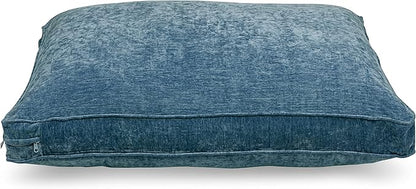 Sherry Kline Chenille Velvet Dog Bed Blue 26” 36” x 3”