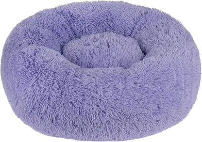 Best Pet Supplies Round Donut Dog Bed with Plush Faux Fur Fabric 20x20x6''