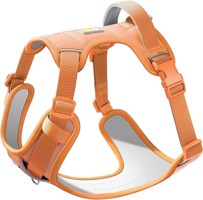 Dog Harness | No Pull Pet Harness, Super Adjustable and Wear-Resistant with Reflective Trim Design | Extra Soft Padded Dog Vest with Easy Control Handle (Coral Orange, Small)