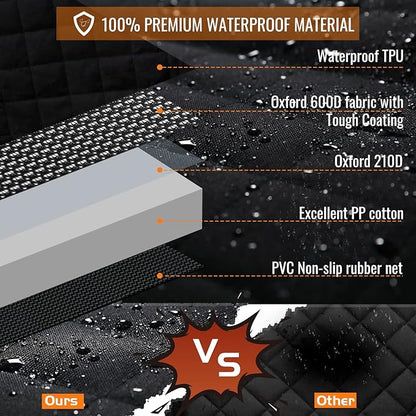 TantivyBo Dog Car Seat Cover 600D Durable 100% Waterproof