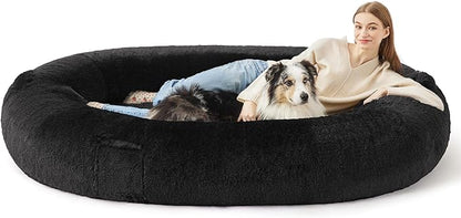 Bedsure Memory Foam Human Dog Bed 72"x48"x12" Calming