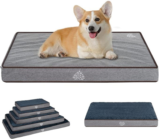 VANKEAN Dog Bed Soft Crate Pad Mat Reversible Cool & Warm