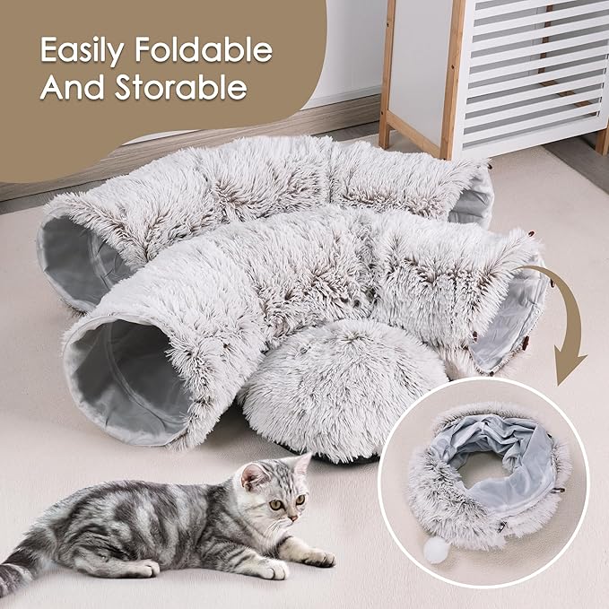 Cat Tunnel Bed for Indoor Cats