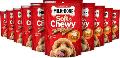 Milk-Bone Soft & Chewy Dog Treats, Chicken Recipe, 5.6 Ounce (Pack of 10) Made with Real Chicken Breast