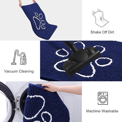 smiry Dog Door Mat for Muddy Paws (24x16 Inches,