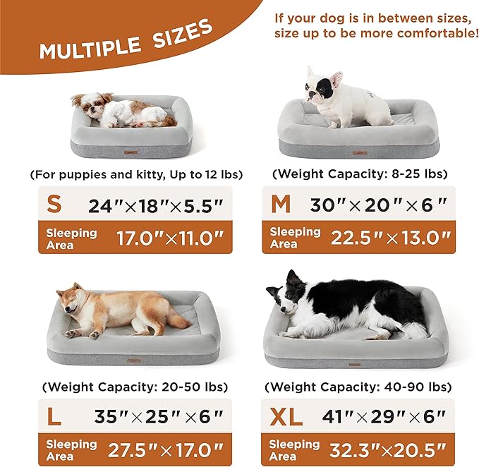 Lesure Memory Foam Dog Bed