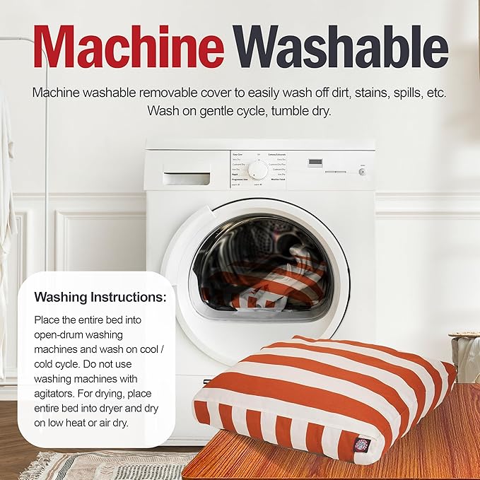 Majestic Pet Rectangle Medium Dog Bed Washable – Non Slip Comfy Pet Bed – Dog Crate Bed with Removable Washable Cover – Dog Kennel Bed for Sleeping 36x29x4 Inch