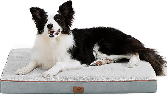 Bedsure Large Dog Bed for Large Dogs 65lbs, Light