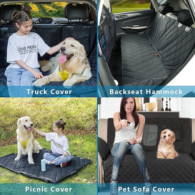 ELLONI Backseat Dog Cover for Car