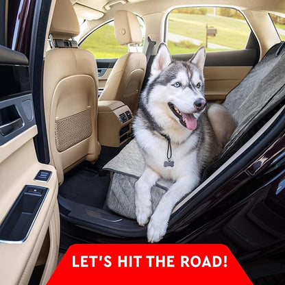 Helteko Dog Car Seat Cover for Back Seat 100% Waterproof,
