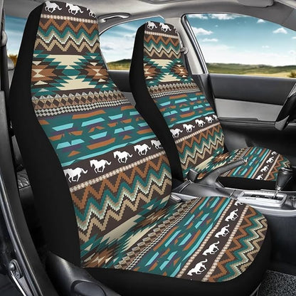 UNICEU Tribal Horse Car Seat Cover Western High