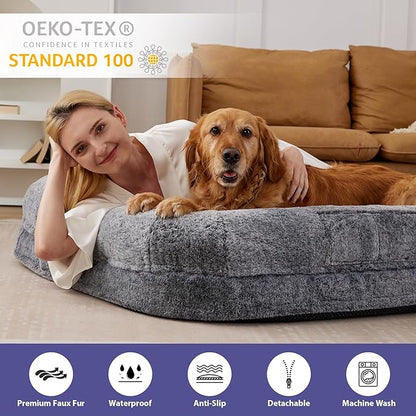 Human Dog Bed for Adult 71" x 46" x 9"