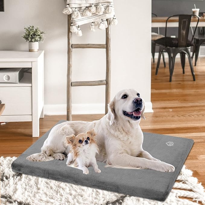 EMPSIGN Stylish Dog Bed Mat Dog Crate Pad Mattress Reversible (Cool & Warm)