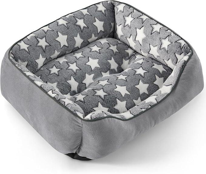 SIWA MARY Dog Bed for Large Size Dogs L(35"x25"x9") Gray