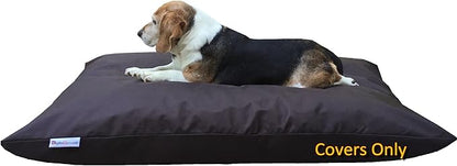 Do It Yourself DIY Pet Bed Pillow Duvet 1680 Nylon Durable Cover and Waterproof Internal case for Dog/Cat at Medium 36"X29" Seal Brown Color - Covers only