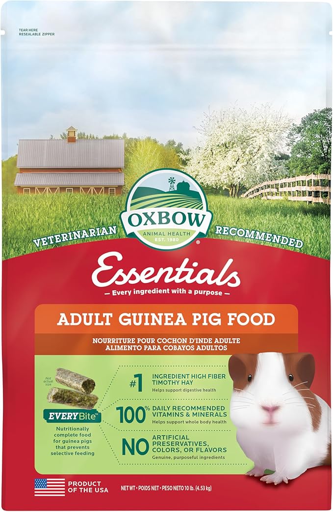 Oxbow Essentials Adult Guinea Pig Food 10 lb.(Packaging