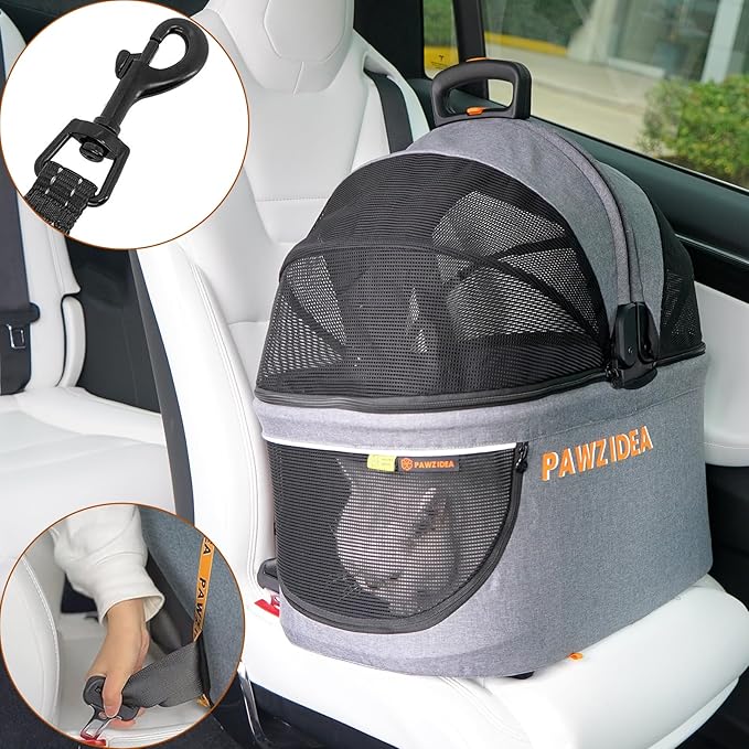 PAWZIDEA Pet Stroller 4 in 1 4 Wheels