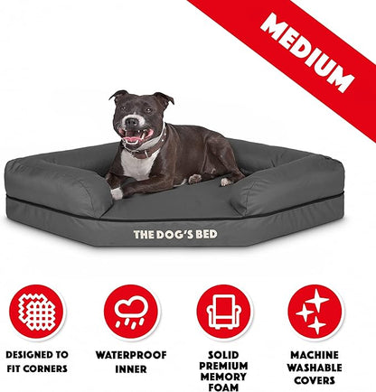The Dog’s Bed Orthopedic Memory Foam Waterproof Corner Dog Bed