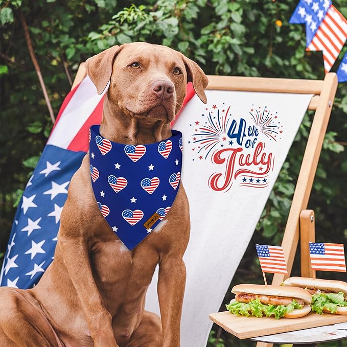 4th of July Dog Bandanas 2 Pack