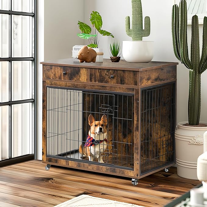 NicBex Dog Crate Furniture 31.7" L