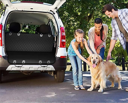 Dog Car Seat Covers for Back Seat Waterproof with Mesh Window Durable Scratchproof Nonslip Dog Car Hammock with Universal Size seat Protector Fits for Cars