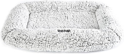 Max & Marlow Plush Sherpa Bolstered Crate Mat Dog & Cat Bed
