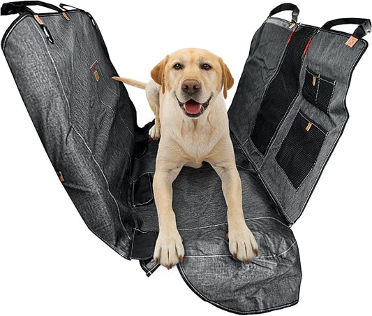 Pet Seat Cover for Your Back Seat and Durable Dog Car Hammock 53" X 41.5" to