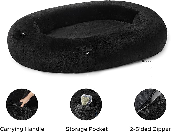 Bedsure Memory Foam Human Dog Bed 72"x48"x12" Calming