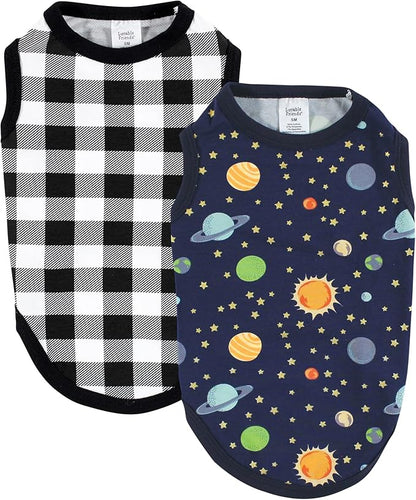 Luvable Friends Dog Pet Dog and Cats Cotton T-Shirts 2pk