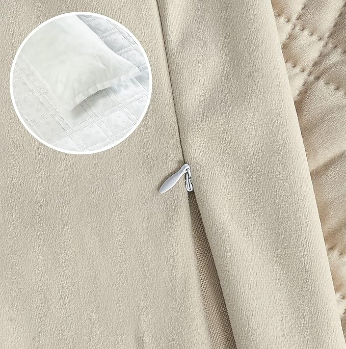 Brilliant Sunshine Premium Beige Silky Velvet Pet Sofa Bed